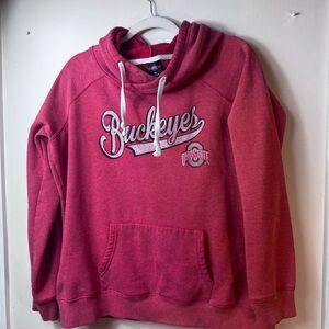 Ohio State Buckeyes Red Hoodie Womens XL Poly/Rayon/Cotton